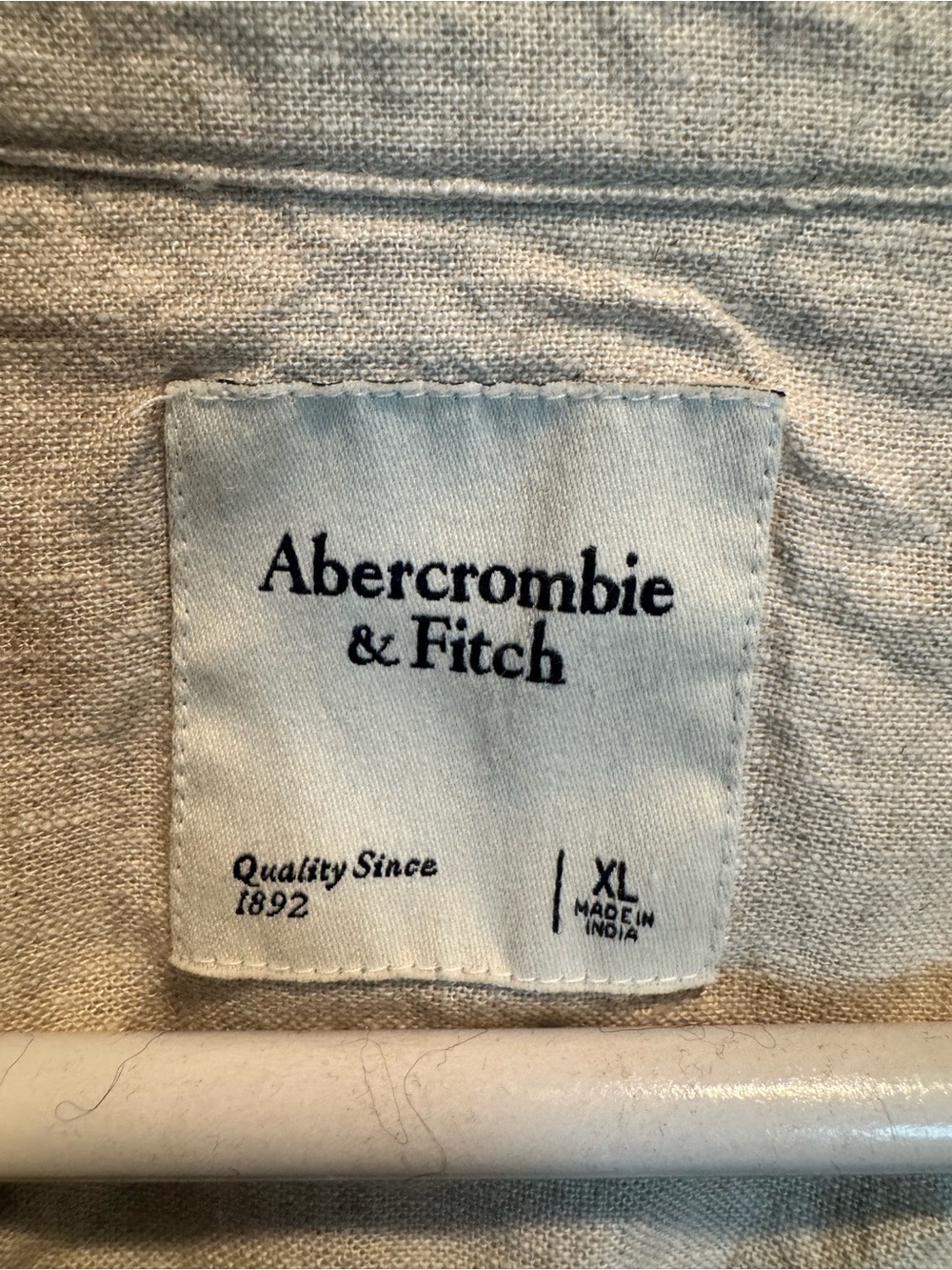 Abercrombie & Fitch Linen Button-Up Dress in Natural - Picture 2 of 3